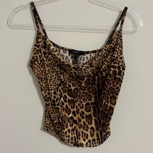 Cheetah Cowl Neck Tank